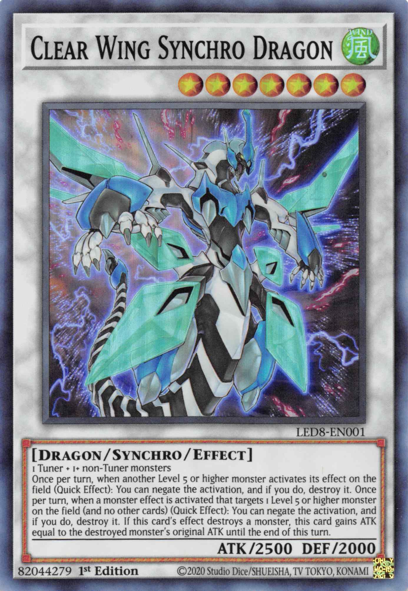 Clear Wing Synchro Dragon [LED8-EN001] Super Rare | Galaxy Games LLC