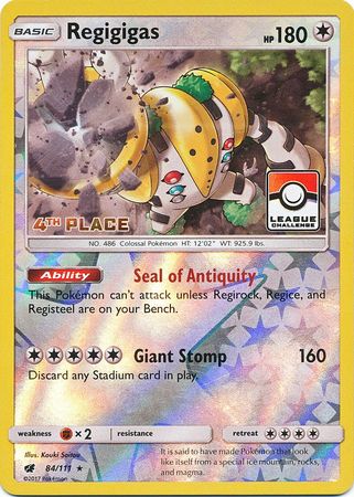 Regigigas (84/111) (League Promo 4th Place) [Sun & Moon: Crimson Invasion] | Galaxy Games LLC