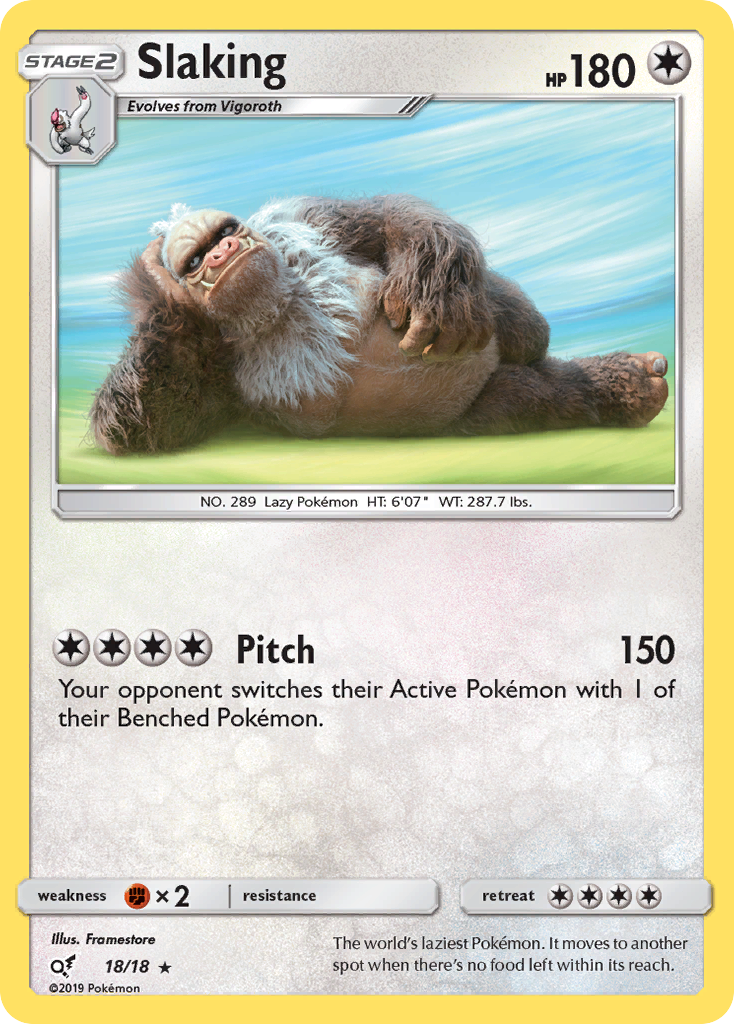 Slaking (18/18) [Sun & Moon: Detective Pikachu] | Galaxy Games LLC