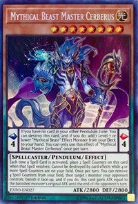 Mythical Beast Master Cerberus [EXFO-EN027] Secret Rare | Galaxy Games LLC
