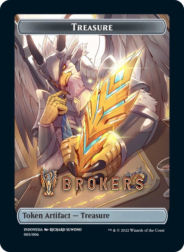 Treasure Token (Brokers) (Southeast Asia Artists) [Streets of New Capenna Tokens] | Galaxy Games LLC