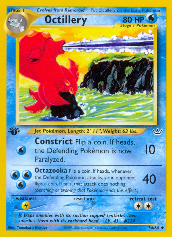 Octillery (34/64) [Neo Revelation 1st Edition] | Galaxy Games LLC