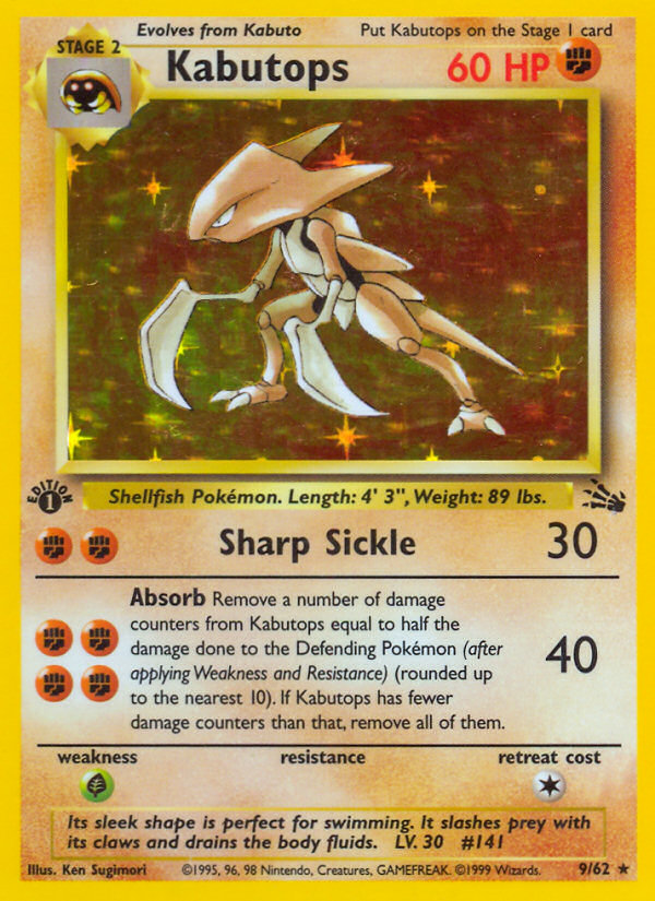 Kabutops (9/62) [Fossil 1st Edition] | Galaxy Games LLC