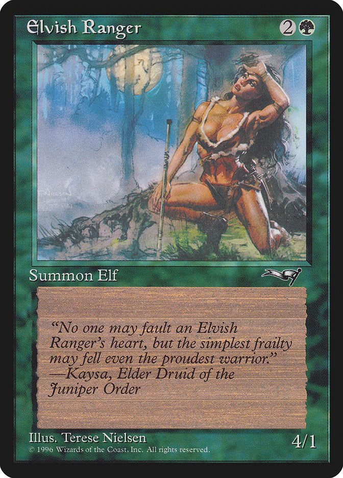 Elvish Ranger (Moon Background) [Alliances] | Galaxy Games LLC