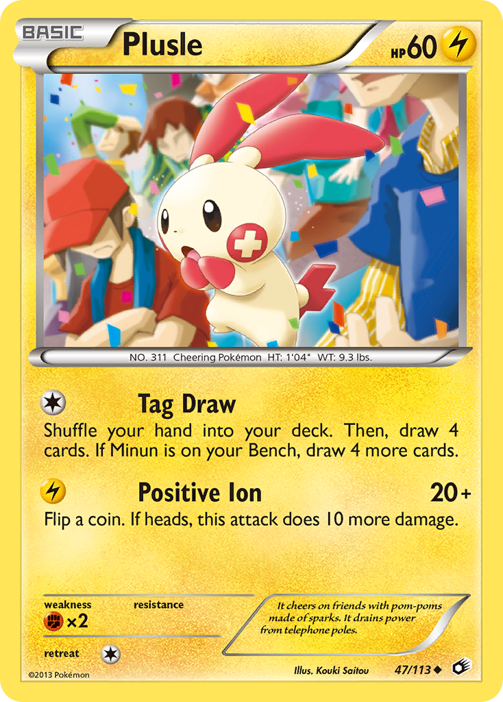 Plusle (47/113) [Black & White: Legendary Treasures] | Galaxy Games LLC