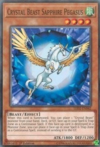 Crystal Beast Sapphire Pegasus [LED2-EN042] Common | Galaxy Games LLC