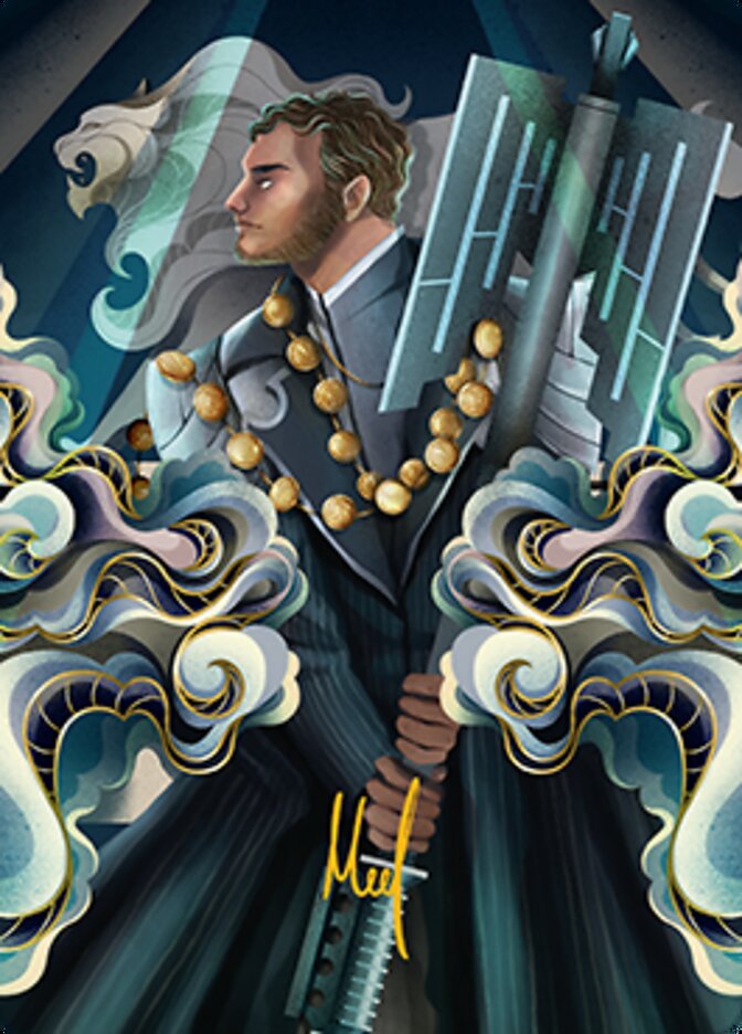 Rafiq of the Many Art Card (Gold-Stamped Signature) [Streets of New Capenna Art Series] | Galaxy Games LLC