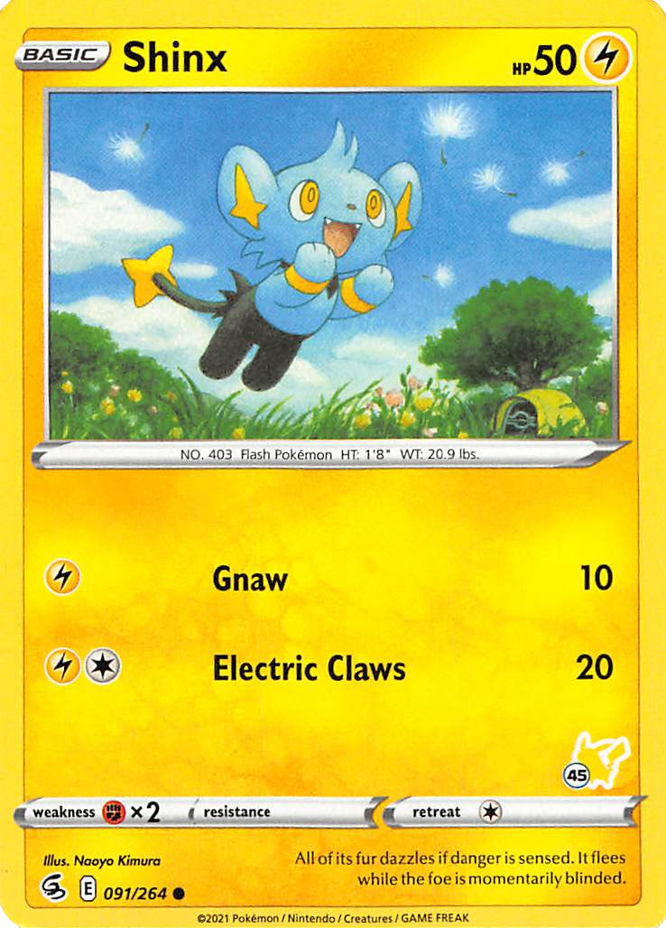 Shinx (091/264) (Pikachu Stamp #45) [Battle Academy 2022] | Galaxy Games LLC