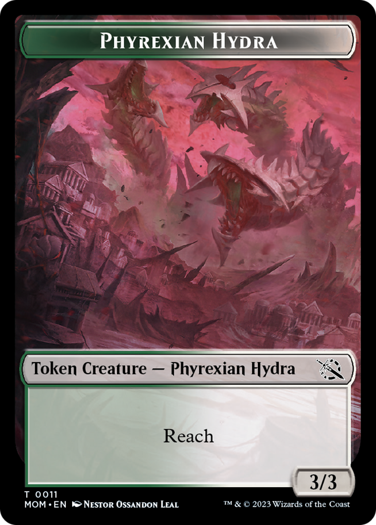 Monk // Phyrexian Hydra (11) Double-Sided Token [March of the Machine Tokens] | Galaxy Games LLC