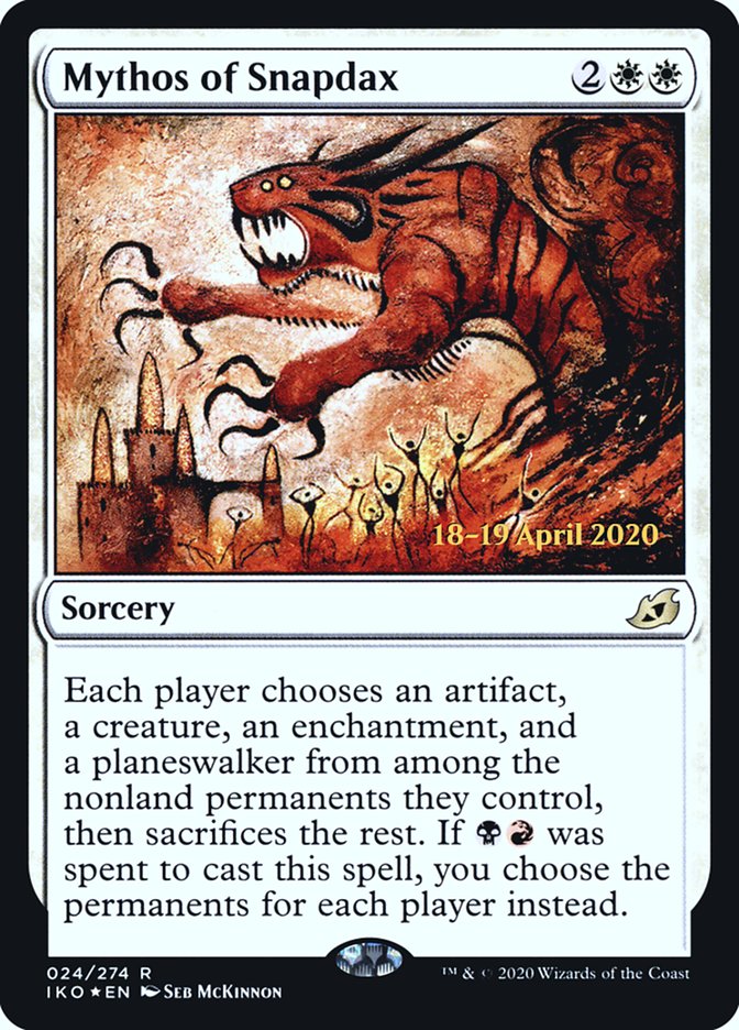 Mythos of Snapdax [Ikoria: Lair of Behemoths Prerelease Promos] | Galaxy Games LLC