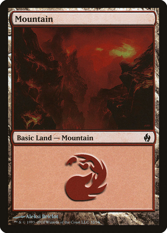 Mountain (32) [Premium Deck Series: Fire and Lightning] | Galaxy Games LLC