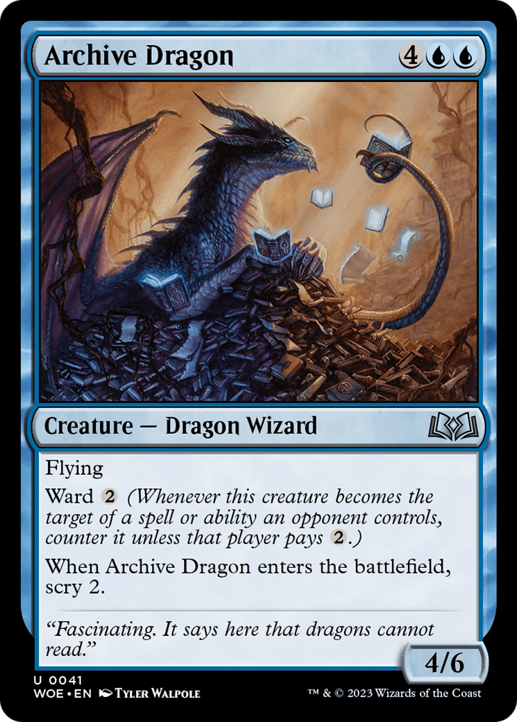 Archive Dragon [Wilds of Eldraine] | Galaxy Games LLC