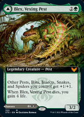 Blex, Vexing Pest // Search for Blex (Extended Art) [Strixhaven: School of Mages] | Galaxy Games LLC