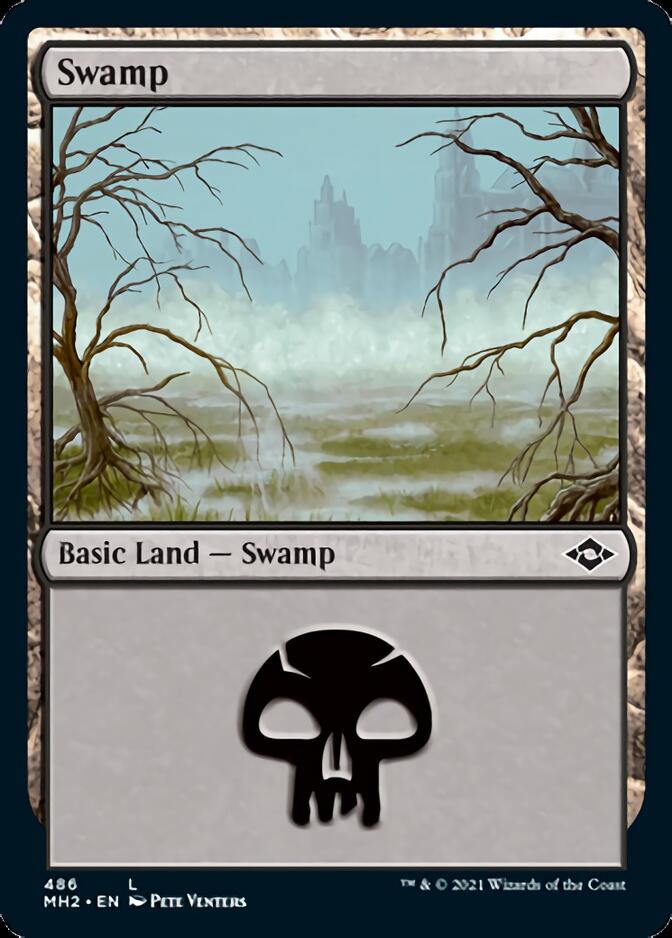Swamp (486) (Foil Etched) [Modern Horizons 2] | Galaxy Games LLC