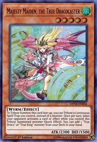 Majesty Maiden, the True Dracocaster [MP18-EN004] Ultra Rare | Galaxy Games LLC