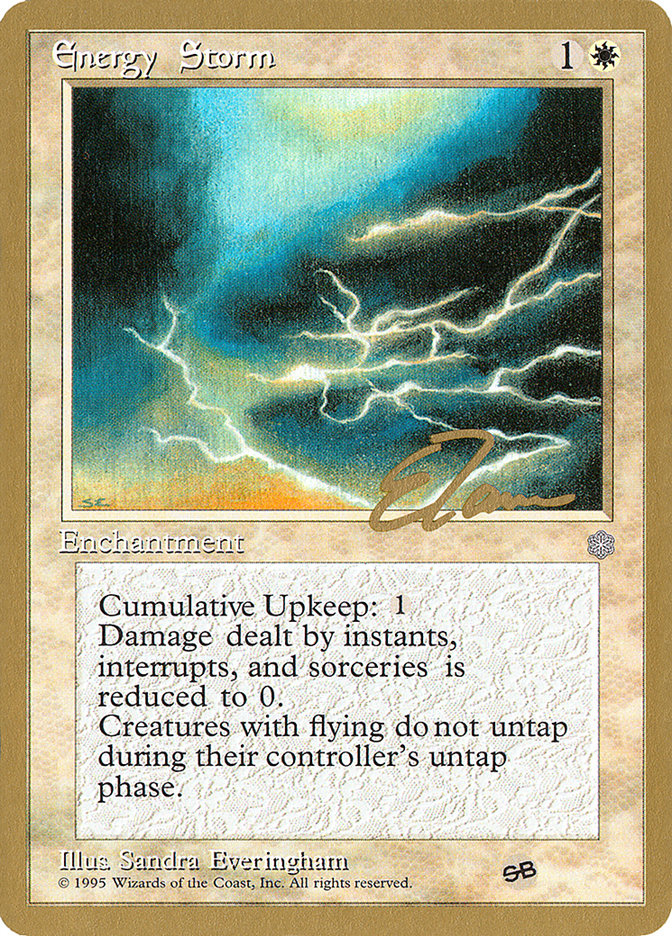 Energy Storm (Eric Tam) (SB) [Pro Tour Collector Set] | Galaxy Games LLC