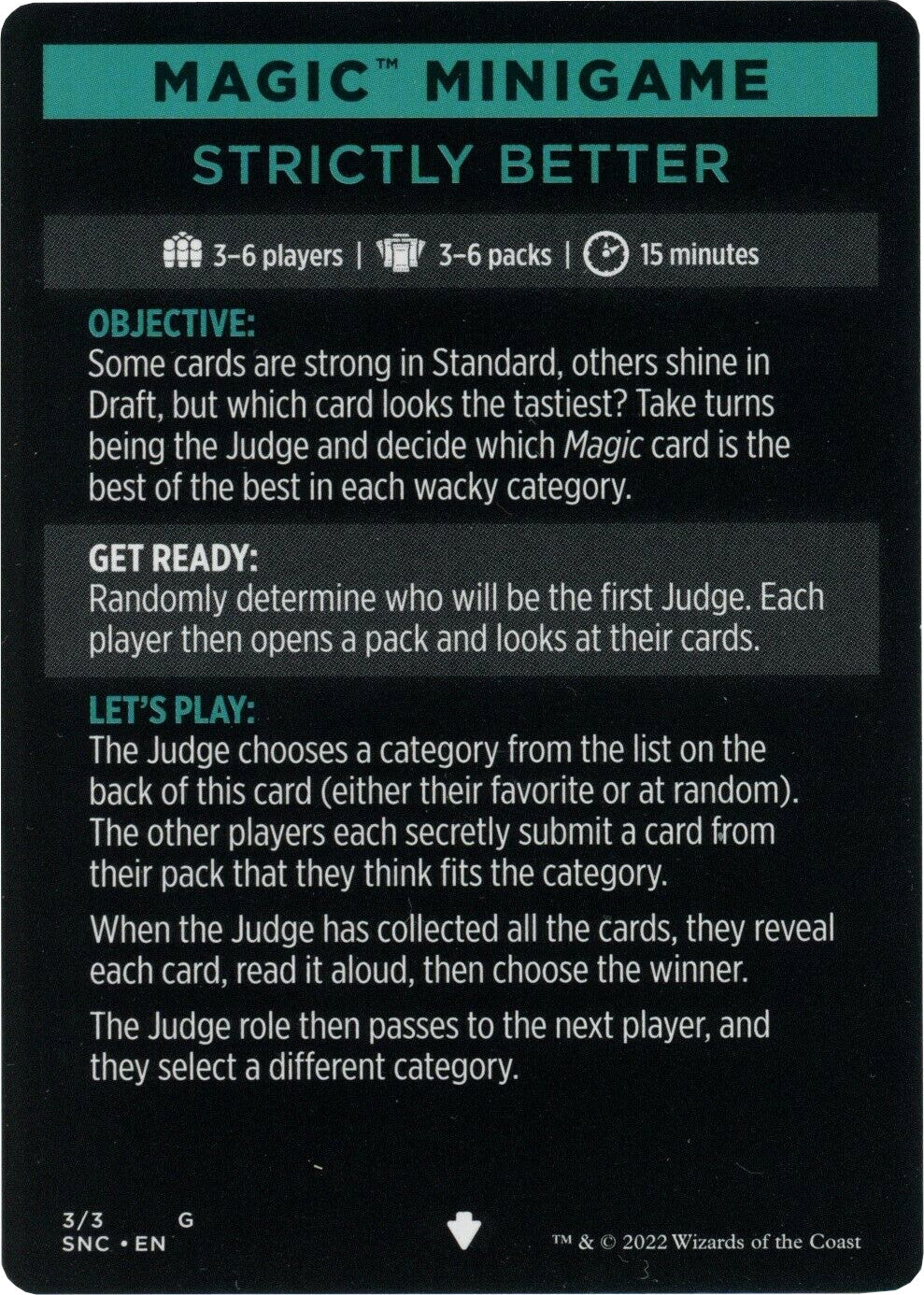 Strictly Better (Magic Minigame) [Streets of New Capenna Minigame] | Galaxy Games LLC
