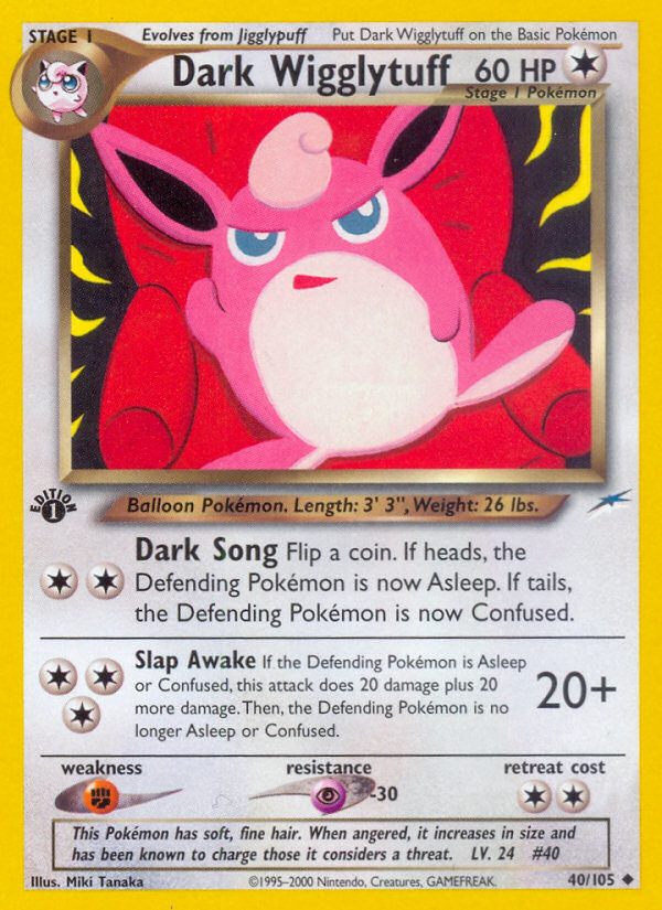 Dark Wigglytuff (40/105) [Neo Destiny 1st Edition] | Galaxy Games LLC