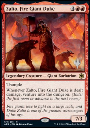 Zalto, Fire Giant Duke (Promo Pack) [Dungeons & Dragons: Adventures in the Forgotten Realms Promos] | Galaxy Games LLC