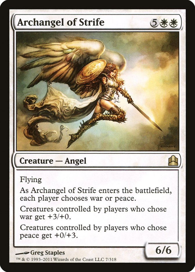 Archangel of Strife [Commander 2011] | Galaxy Games LLC