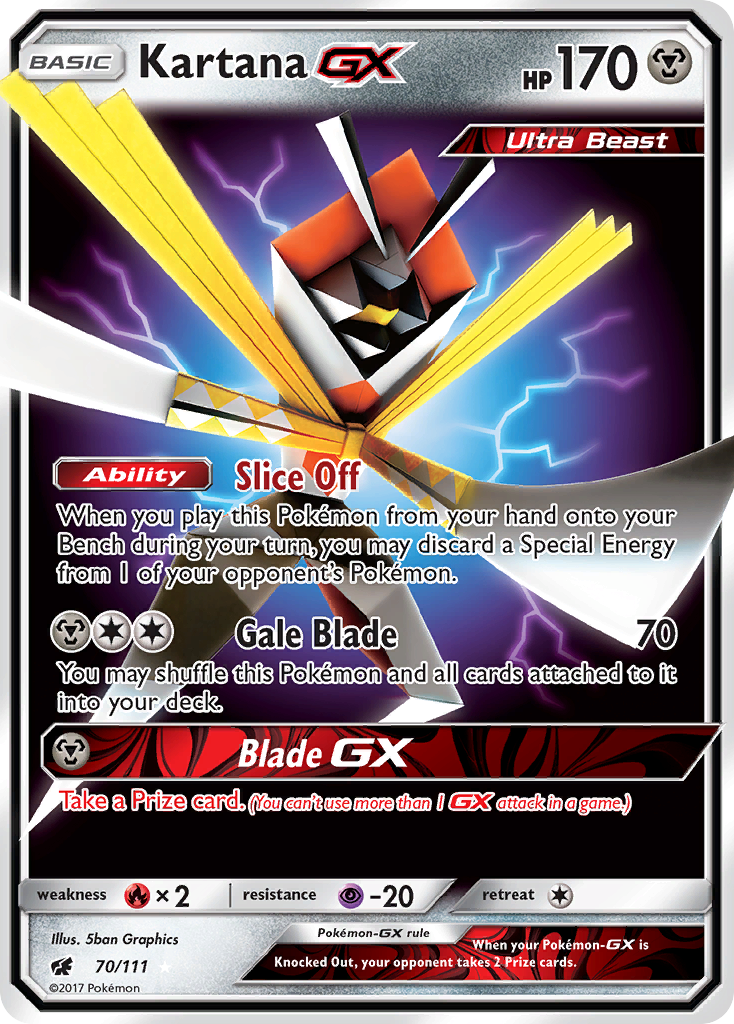 Kartana GX (70/111) [Sun & Moon: Crimson Invasion] | Galaxy Games LLC