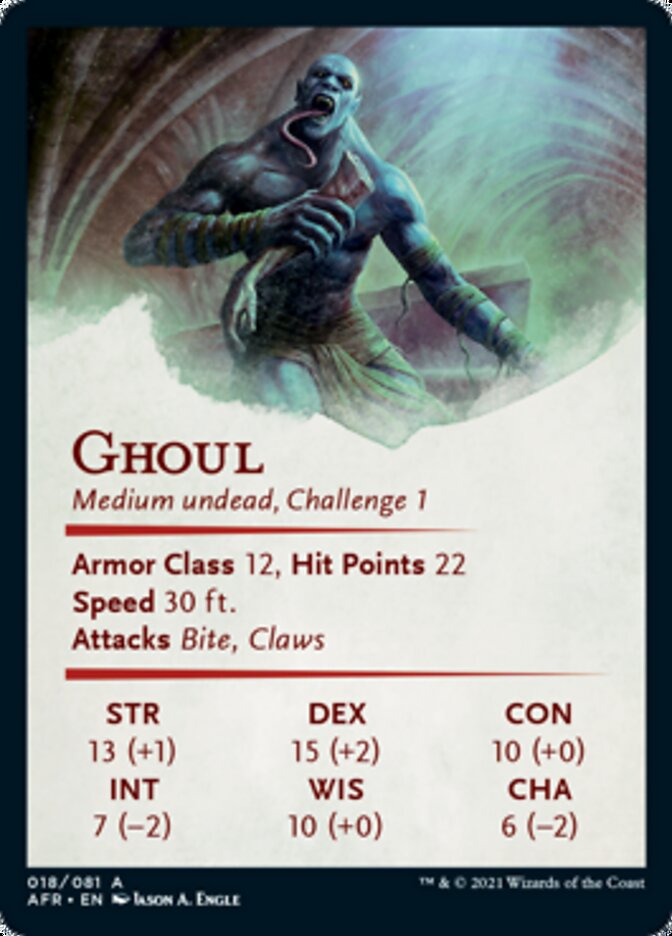 Ghoul Art Card [Dungeons & Dragons: Adventures in the Forgotten Realms Art Series] | Galaxy Games LLC