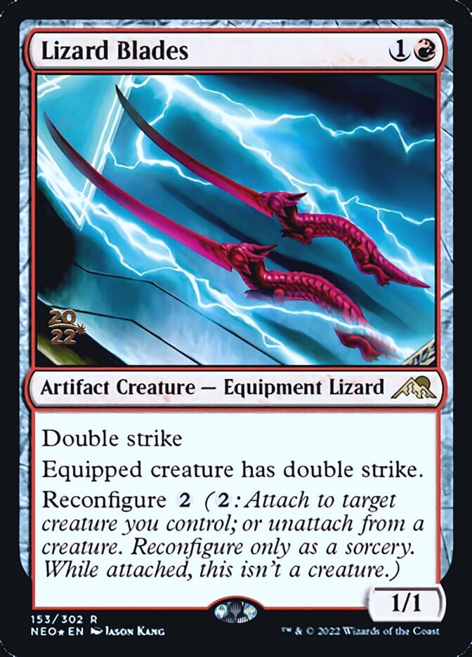 Lizard Blades [Kamigawa: Neon Dynasty Prerelease Promos] | Galaxy Games LLC