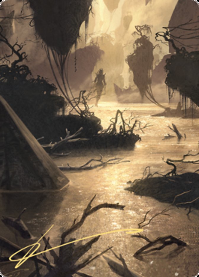 Murkwater Pathway Art Card (Gold-Stamped Signature) [Zendikar Rising Art Series] | Galaxy Games LLC