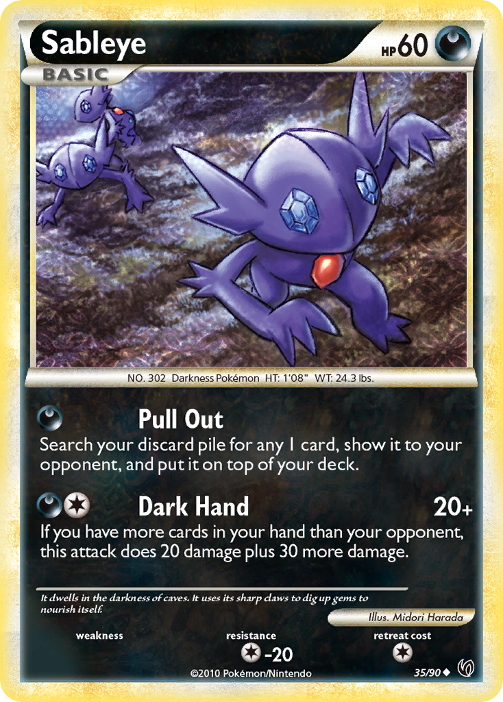 Sableye (35/90) [HeartGold & SoulSilver: Undaunted] | Galaxy Games LLC