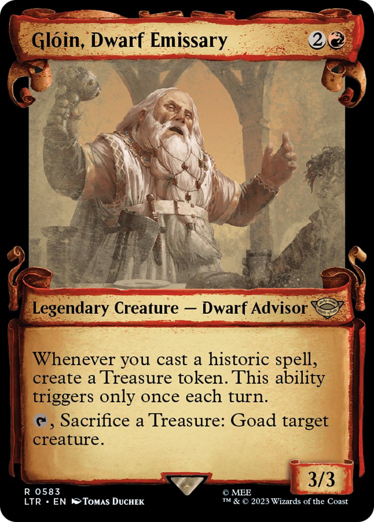 Gloin, Dwarf Emissary [The Lord of the Rings: Tales of Middle-Earth Showcase Scrolls] | Galaxy Games LLC