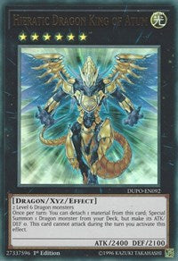 Hieratic Dragon King of Atum [DUPO-EN092] Ultra Rare | Galaxy Games LLC
