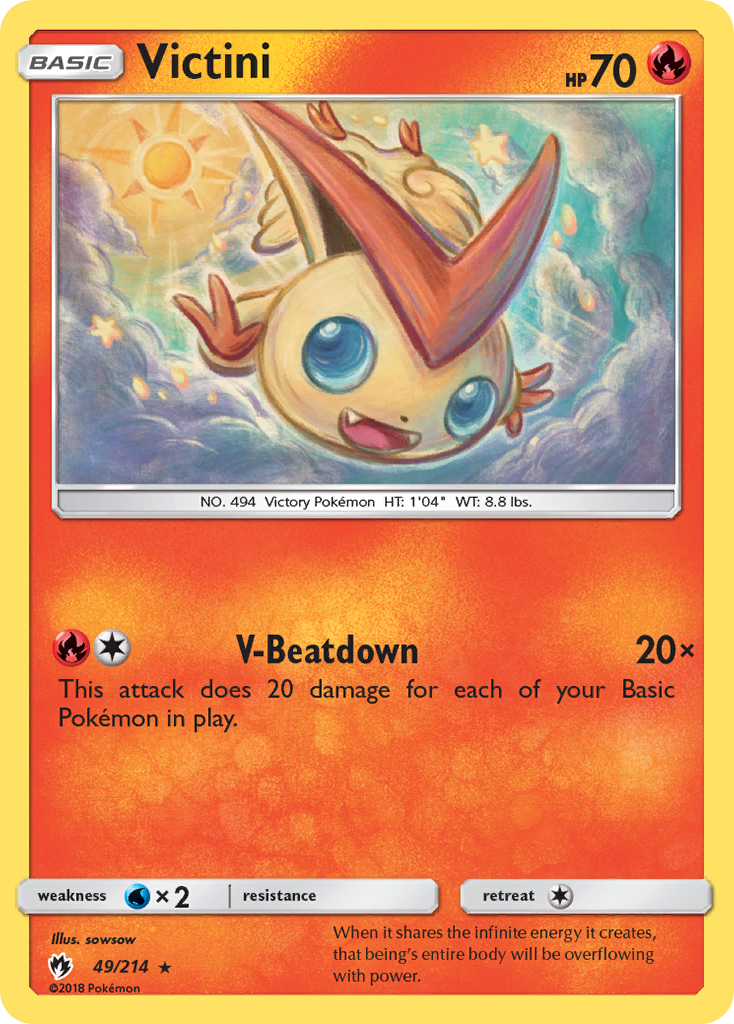 Victini (49/214) [Sun & Moon: Lost Thunder] | Galaxy Games LLC