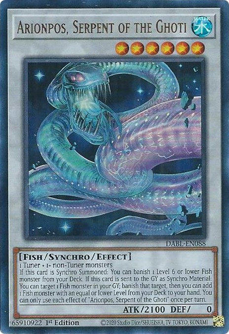 Arionpos, Serpent of the Ghoti [DABL-EN088] Ultra Rare | Galaxy Games LLC