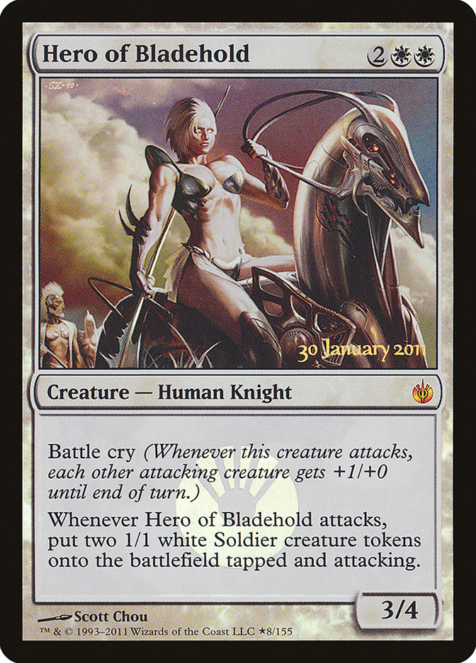 Hero of Bladehold [Mirrodin Besieged Prerelease Promos] | Galaxy Games LLC