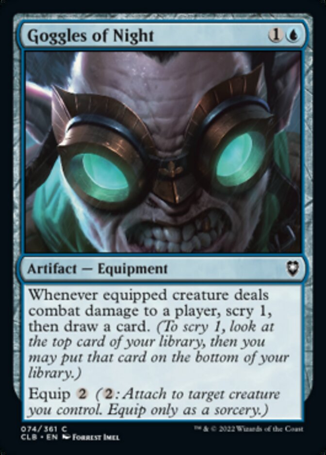 Goggles of Night [Commander Legends: Battle for Baldur's Gate] | Galaxy Games LLC