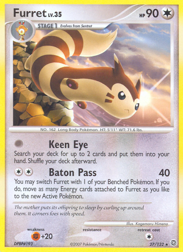 Furret (27/132) [Diamond & Pearl: Secret Wonders] | Galaxy Games LLC