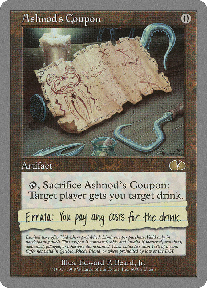 Ashnod's Coupon [Unglued] | Galaxy Games LLC