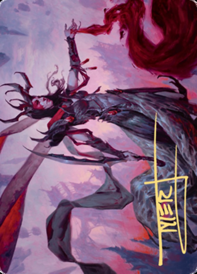 Drana, the Last Bloodchief Art Card (Gold-Stamped Signature) [Zendikar Rising Art Series] | Galaxy Games LLC