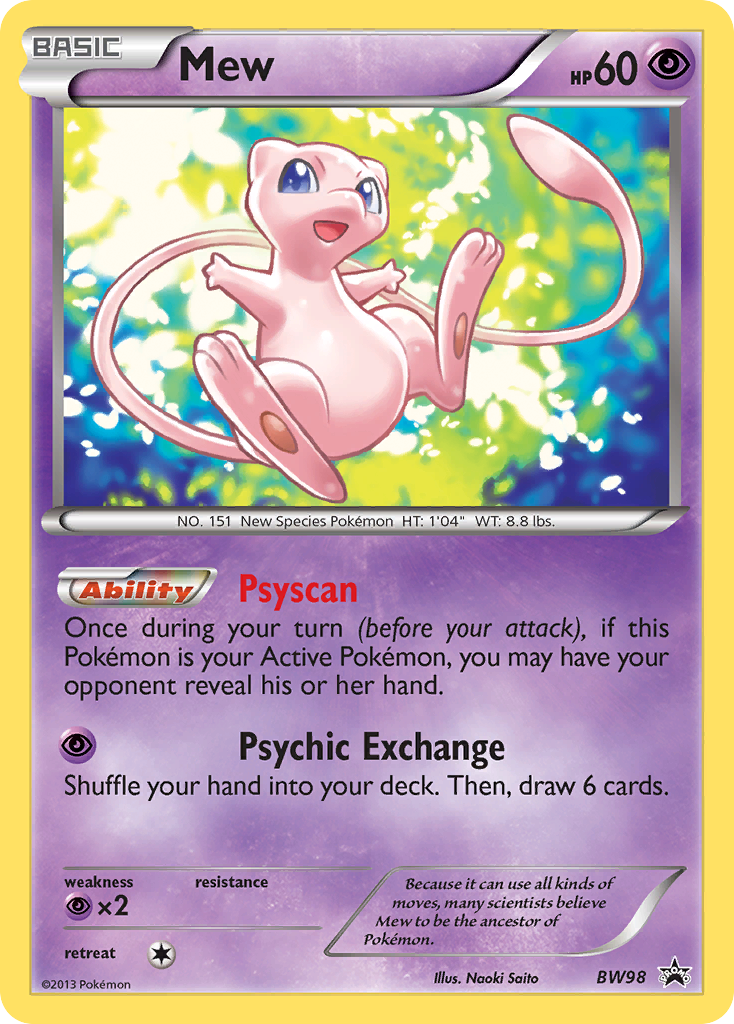 Mew (BW98) [Black & White: Black Star Promos] | Galaxy Games LLC