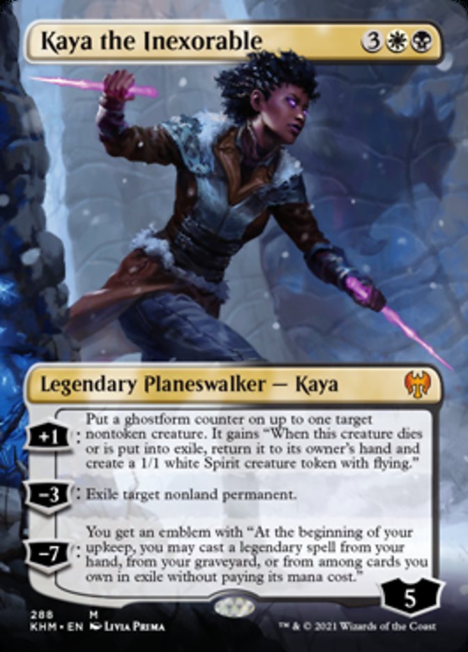 Kaya the Inexorable (Borderless) [Kaldheim] | Galaxy Games LLC