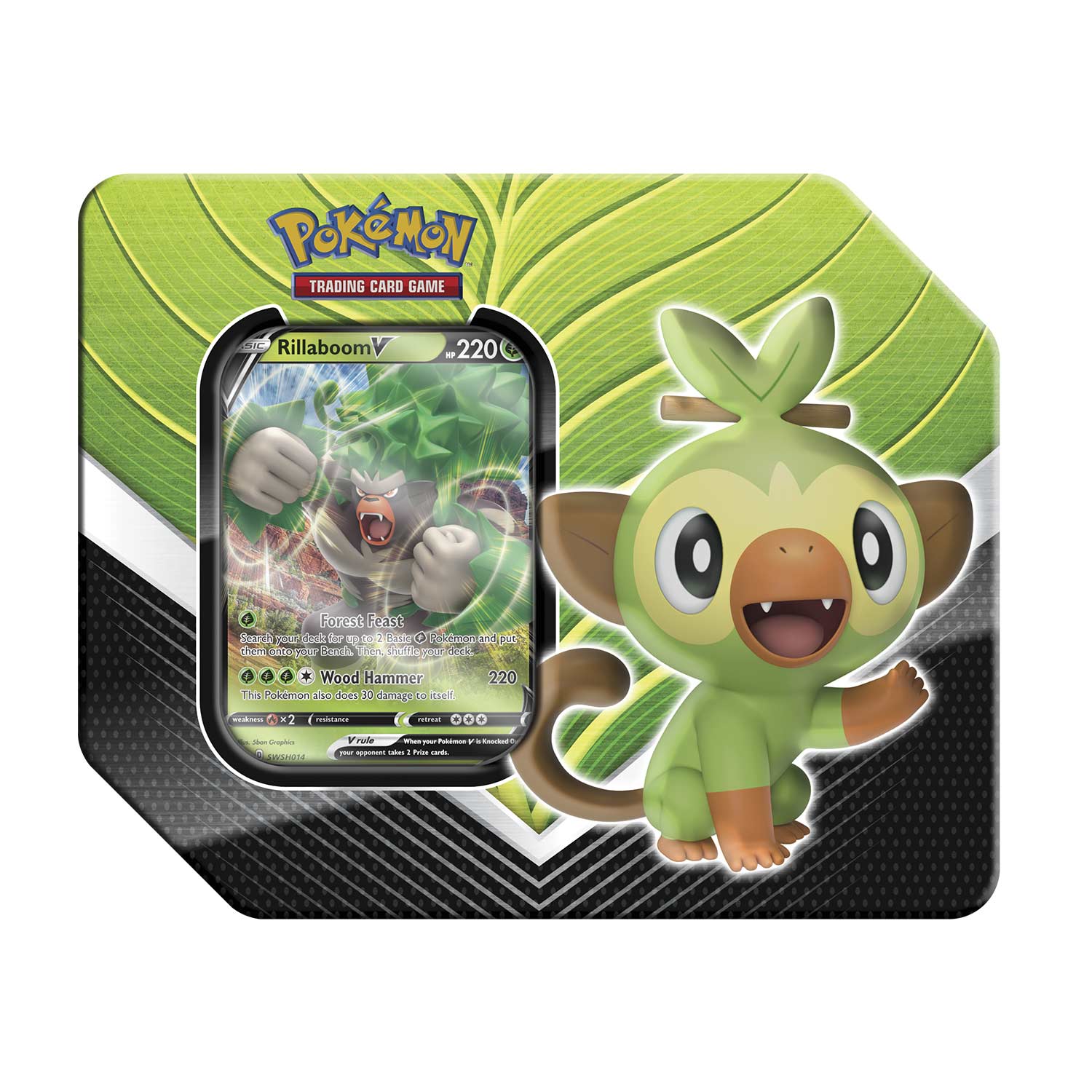 Sword & Shield - Galar Partners Collector's Tin (Rillaboom V) | Galaxy Games LLC