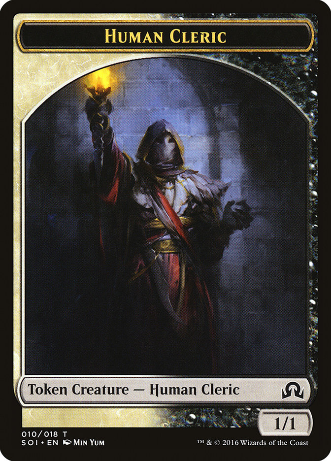 Human Cleric Token [Shadows over Innistrad Tokens] | Galaxy Games LLC