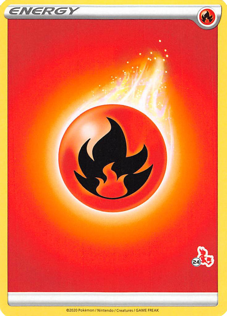 Fire Energy (Cinderace Stamp #24) [Battle Academy 2022] | Galaxy Games LLC