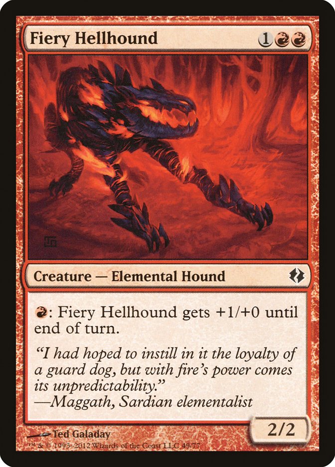 Fiery Hellhound [Duel Decks: Venser vs. Koth] | Galaxy Games LLC