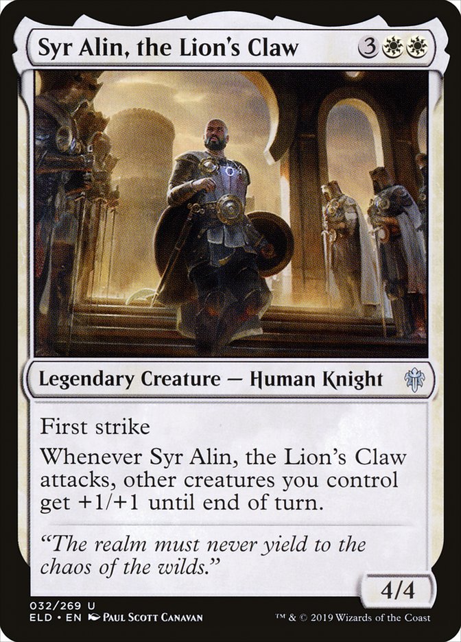 Syr Alin, the Lion's Claw [Throne of Eldraine] | Galaxy Games LLC