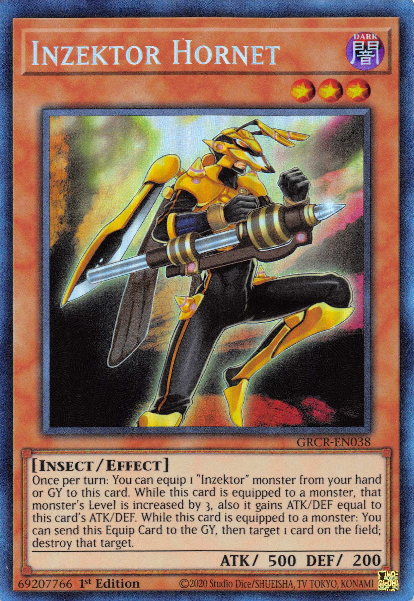 Inzektor Hornet [GRCR-EN038] Collector's Rare | Galaxy Games LLC