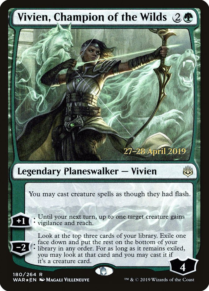 Vivien, Champion of the Wilds [War of the Spark Prerelease Promos] | Galaxy Games LLC