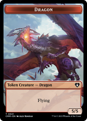 Saproling // Dragon (0021) Double-Sided Token [Commander Masters Tokens] | Galaxy Games LLC