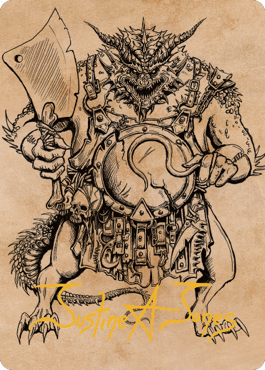 Thrakkus the Butcher Art Card (Gold-Stamped Signature) [Commander Legends: Battle for Baldur's Gate Art Series] | Galaxy Games LLC