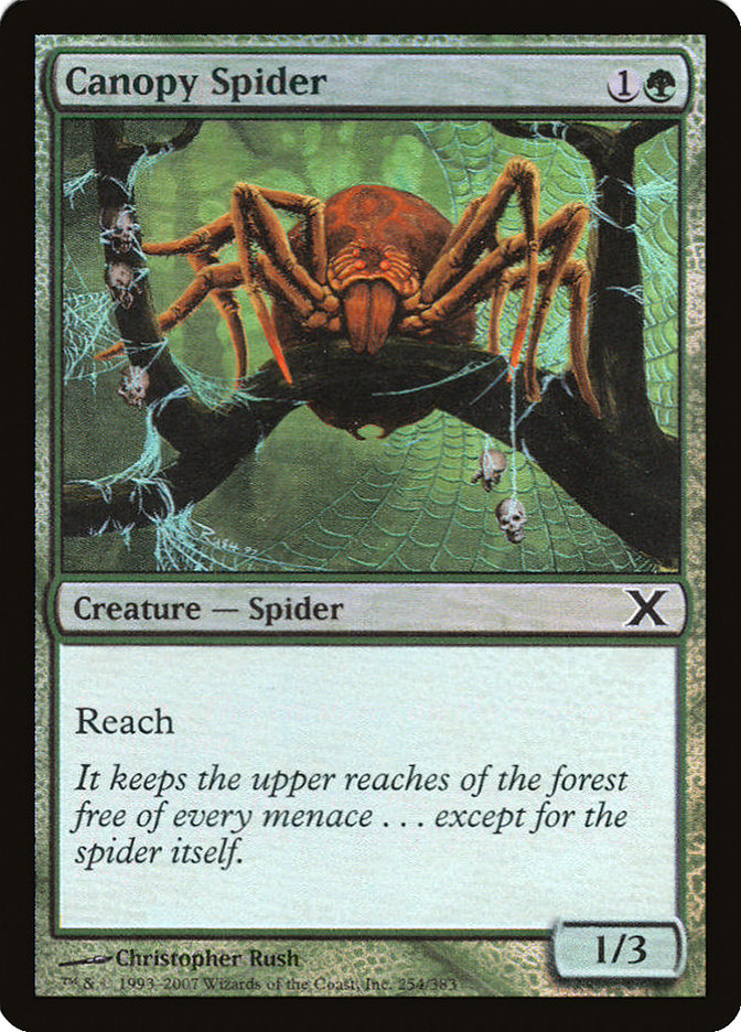 Canopy Spider (Premium Foil) [Tenth Edition] | Galaxy Games LLC